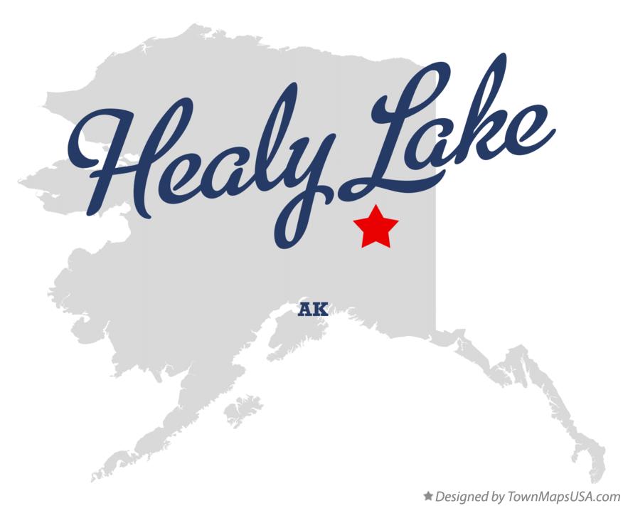 Map of Healy Lake Alaska AK