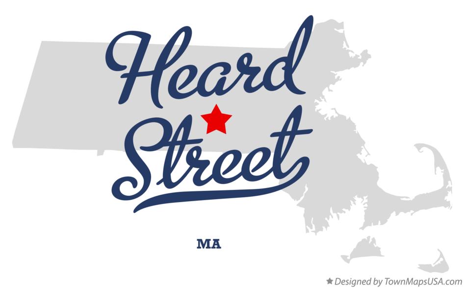 Map of Heard Street Massachusetts MA