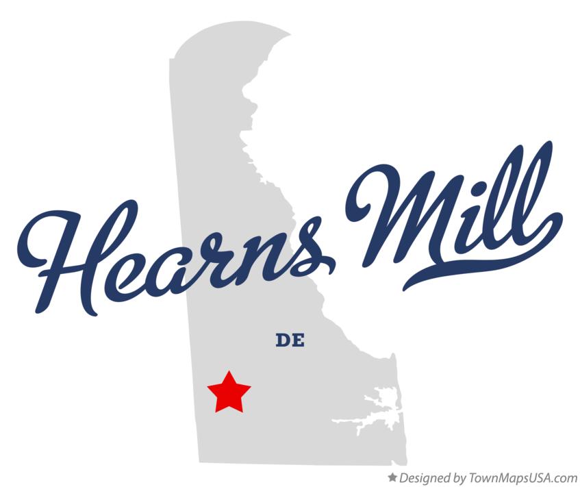 Map of Hearns Mill Delaware DE
