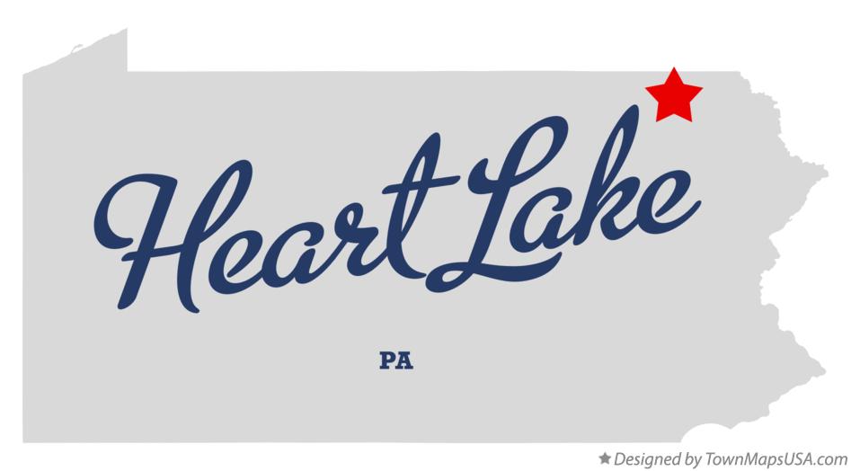 Map of Heart Lake Pennsylvania PA