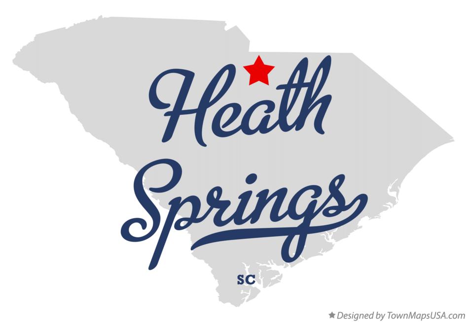 Map of Heath Springs South Carolina SC
