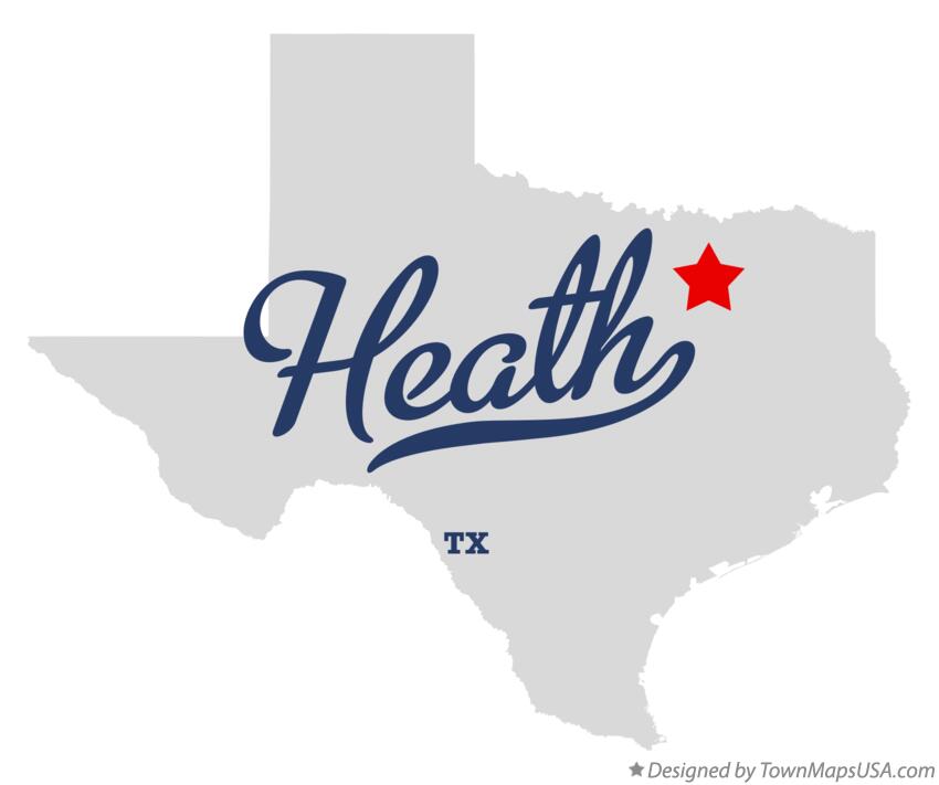Map of Heath Texas TX