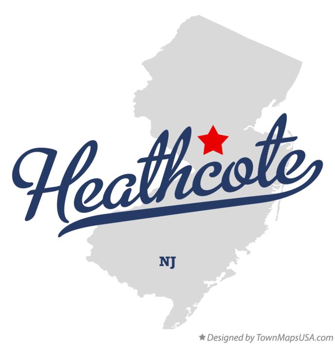 Map of Heathcote New Jersey NJ