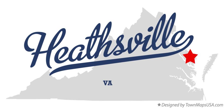 Map of Heathsville Virginia VA