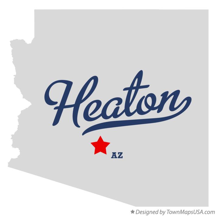 Map of Heaton Arizona AZ