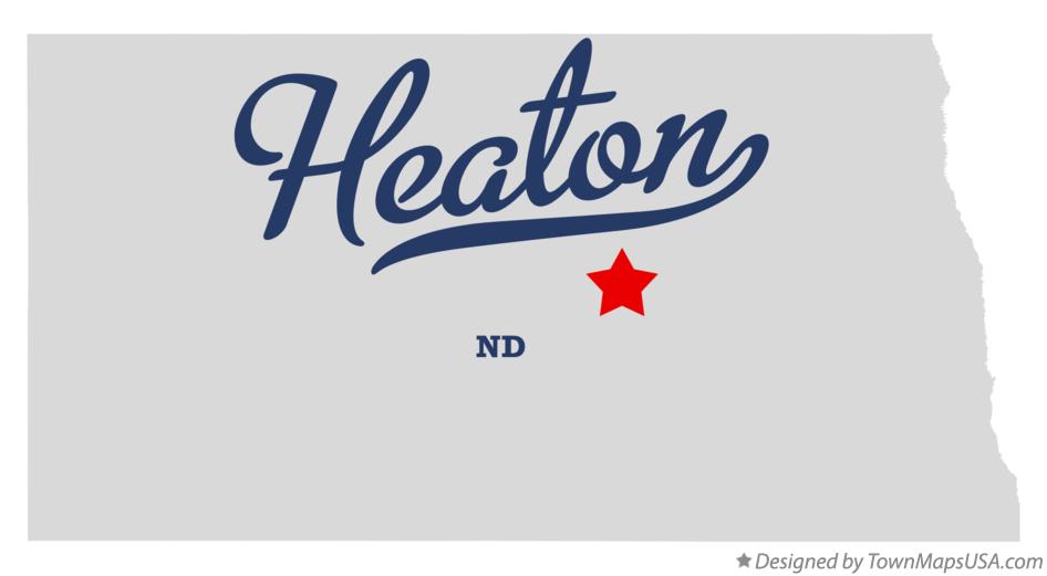 Map of Heaton North Dakota ND