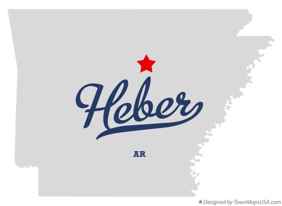 Map of Heber Arkansas AR