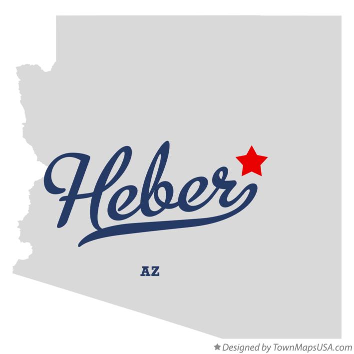 Map of Heber Arizona AZ