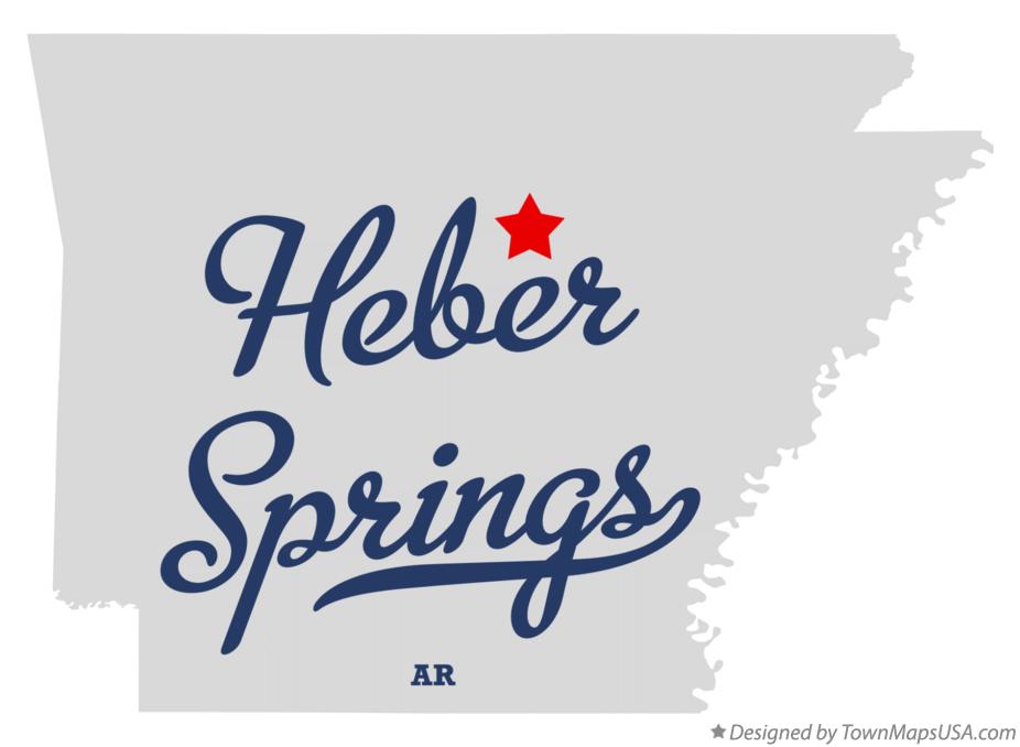 Map of Heber Springs Arkansas AR