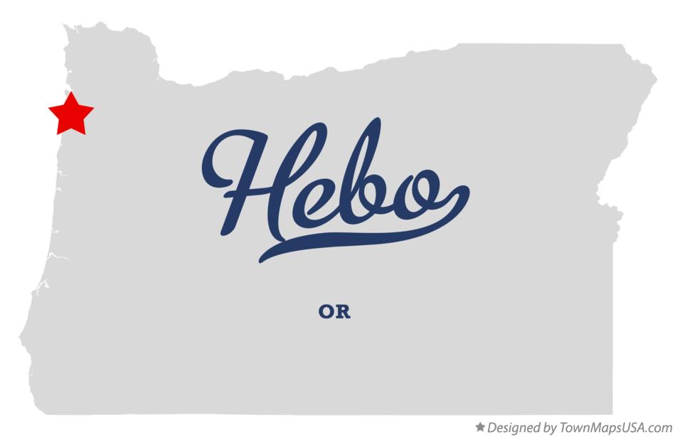 Map of Hebo Oregon OR