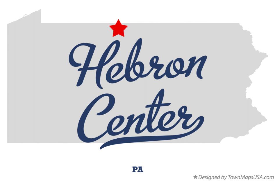 Map of Hebron Center Pennsylvania PA
