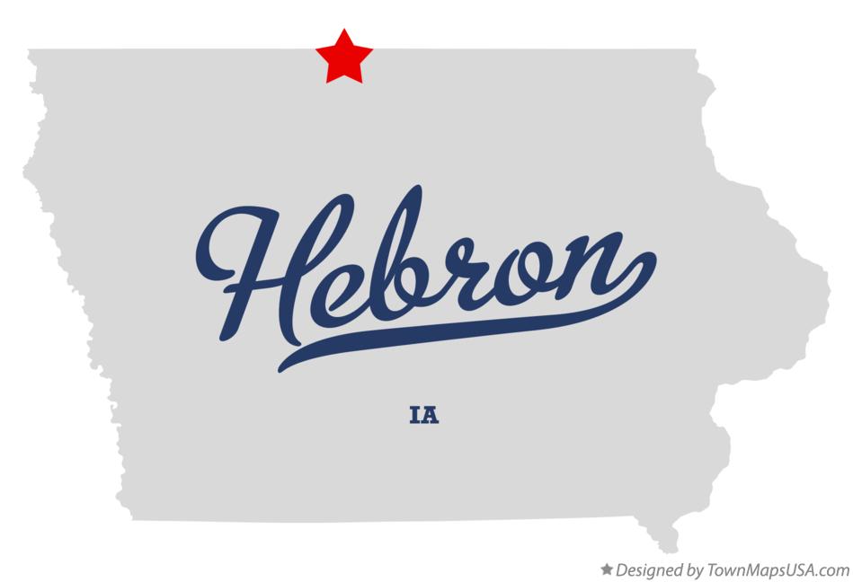 Map of Hebron Iowa IA