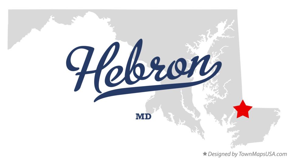 Map of Hebron Maryland MD