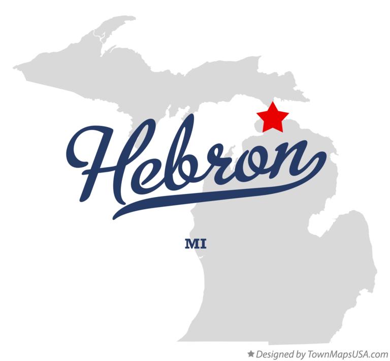 Map of Hebron Michigan MI