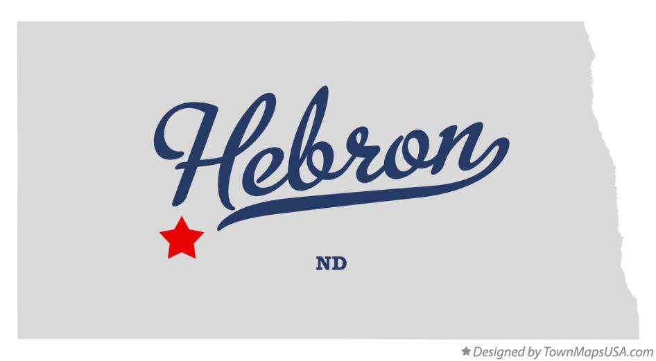 Map of Hebron North Dakota ND