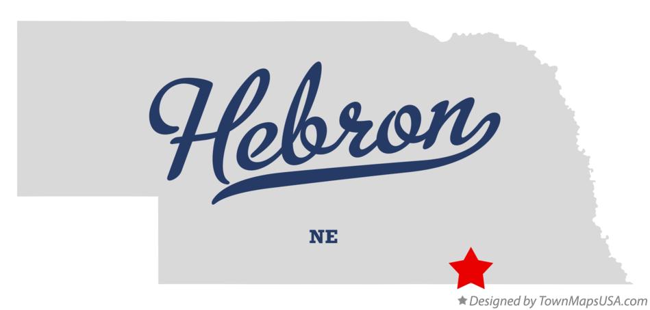 Map of Hebron Nebraska NE