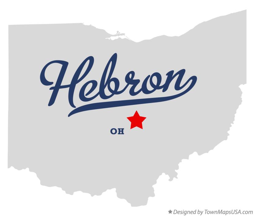 Map of Hebron Ohio OH