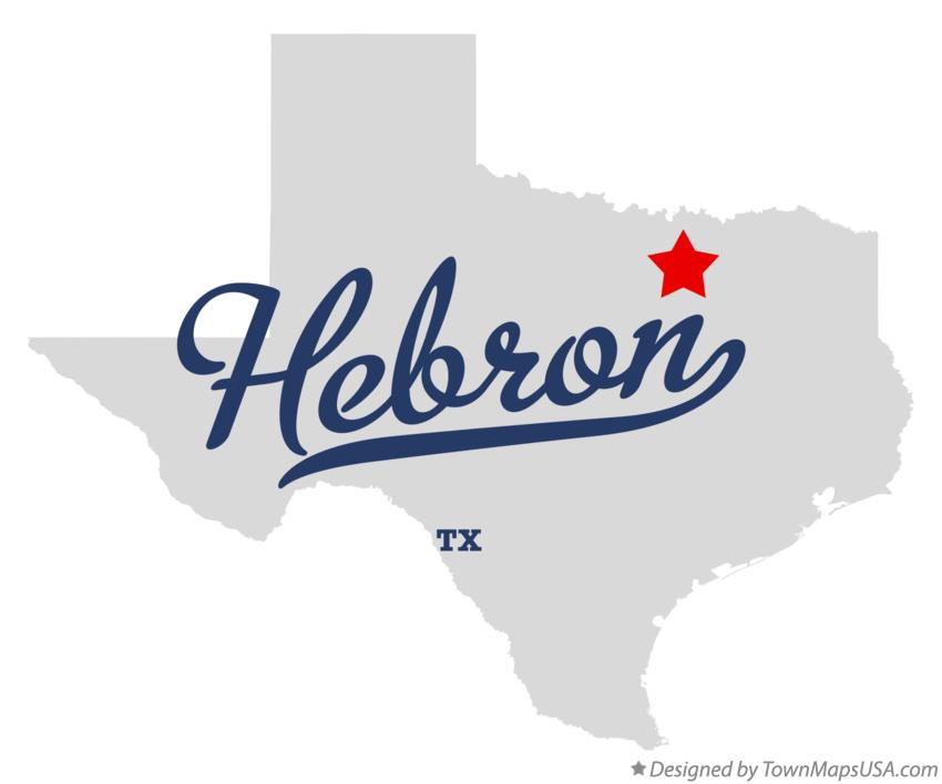Map of Hebron Texas TX
