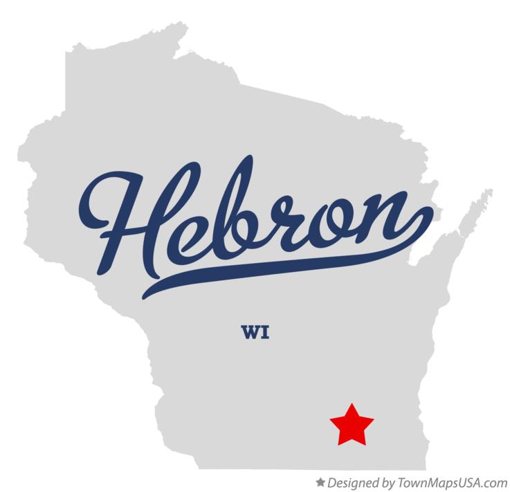Map of Hebron Wisconsin WI