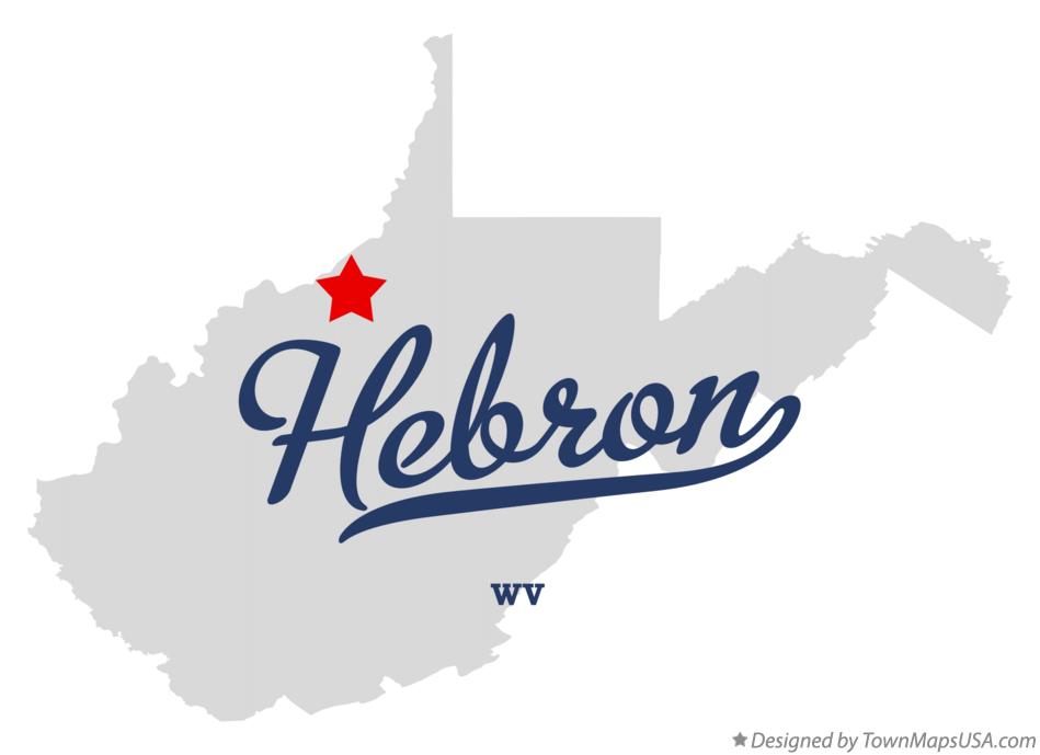 Map of Hebron West Virginia WV