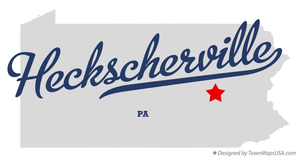 Map of Heckscherville Pennsylvania PA