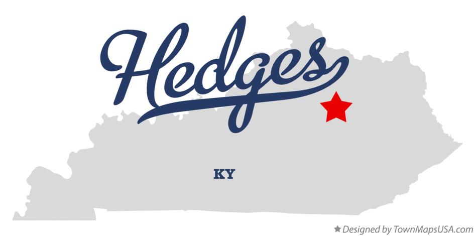 Map of Hedges Kentucky KY