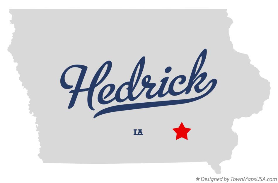 Map of Hedrick Iowa IA