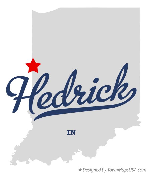 Map of Hedrick Indiana IN
