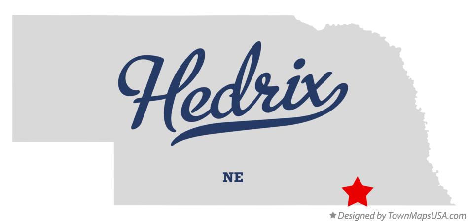 Map of Hedrix Nebraska NE