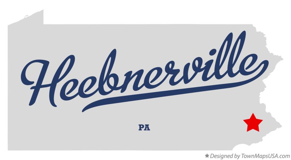 Map of Heebnerville Pennsylvania PA