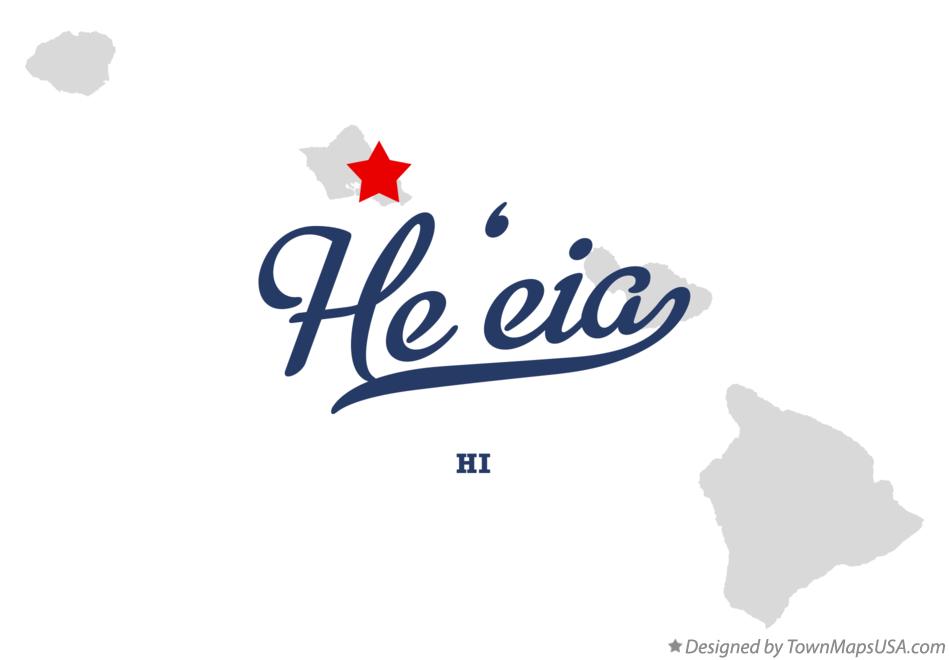 Map of He‘eia Hawaii HI