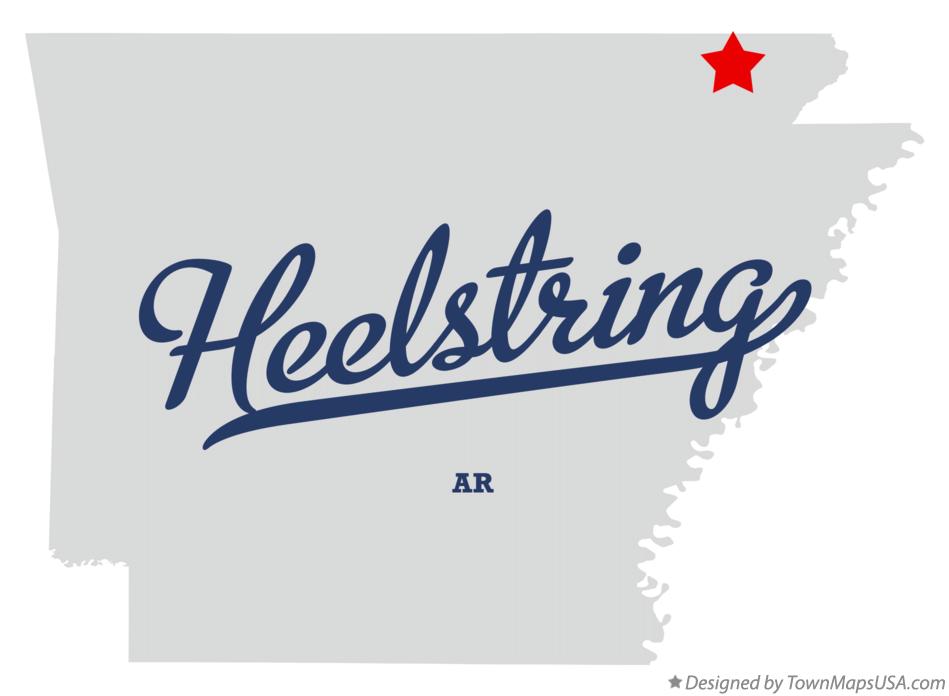 Map of Heelstring Arkansas AR