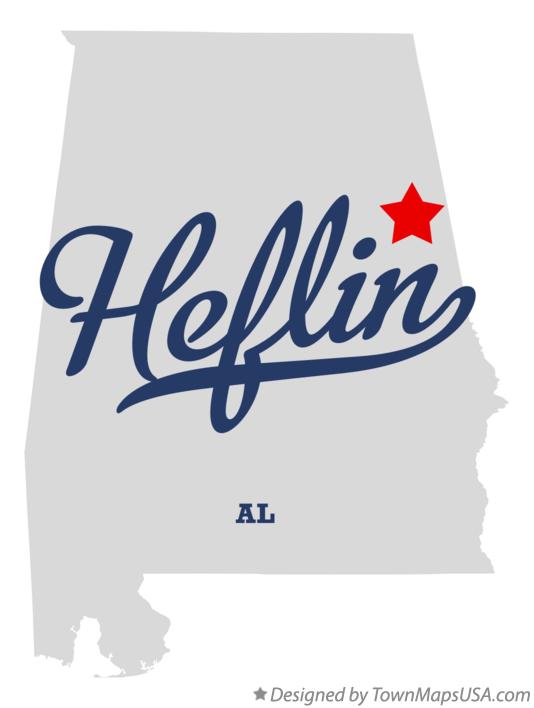 Map of Heflin Alabama AL