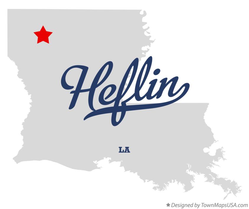 Map of Heflin Louisiana LA