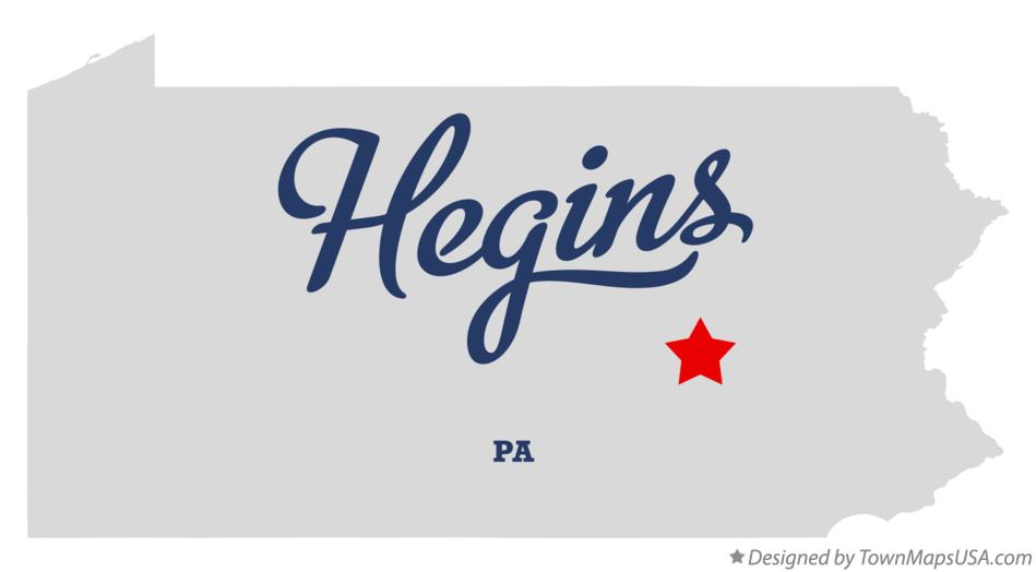 Map of Hegins Pennsylvania PA