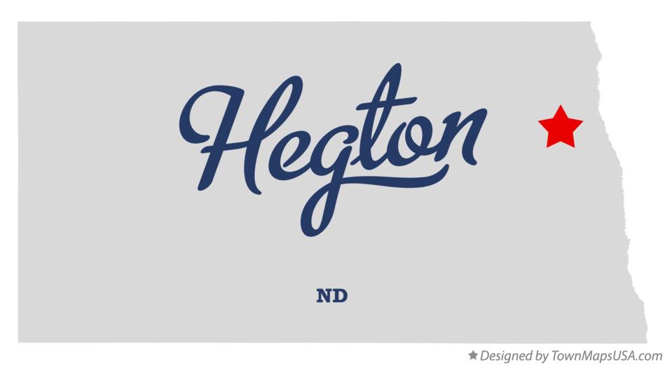 Map of Hegton North Dakota ND