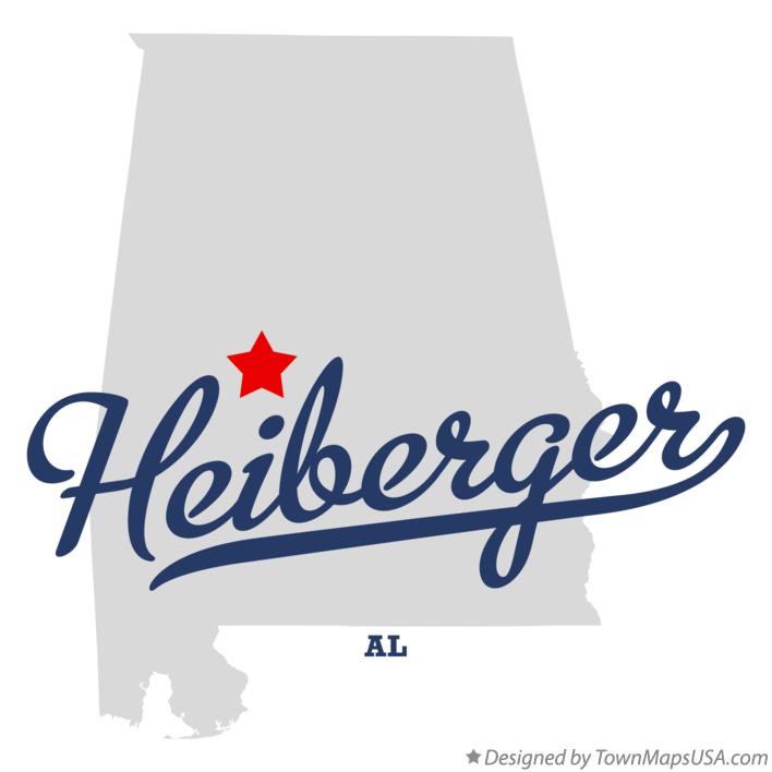 Map of Heiberger Alabama AL