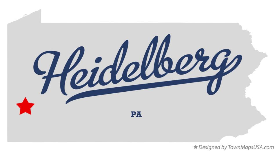 Map of Heidelberg Pennsylvania PA