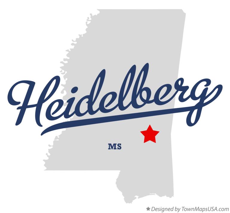 Map of Heidelberg Mississippi MS