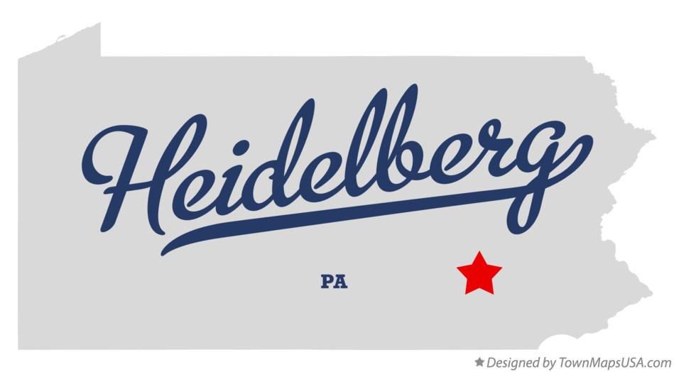 Map of Heidelberg Pennsylvania PA