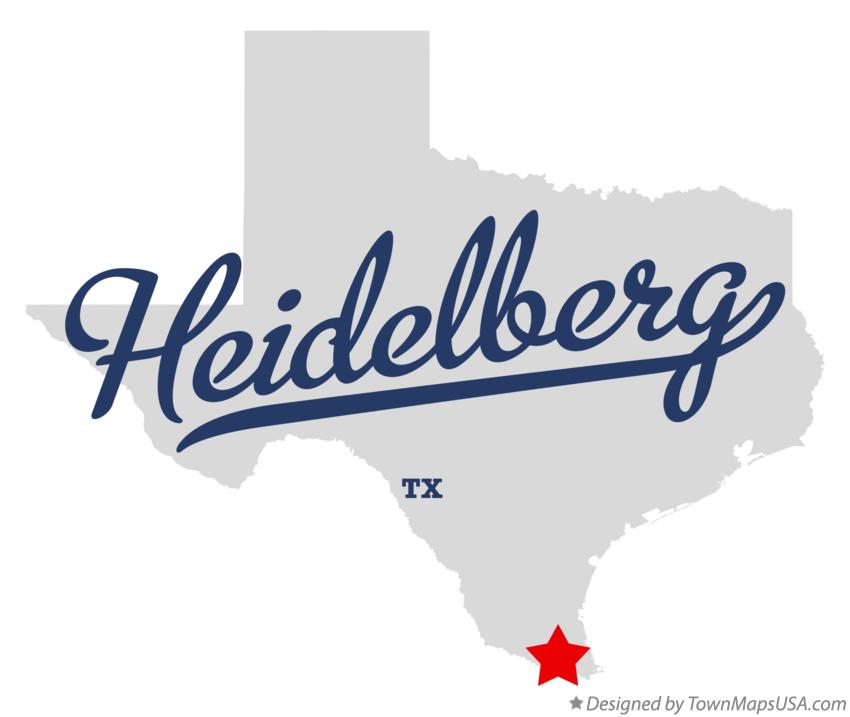 Map of Heidelberg Texas TX
