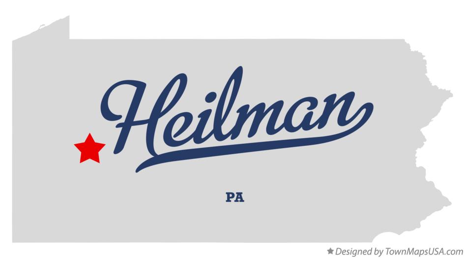 Map of Heilman Pennsylvania PA