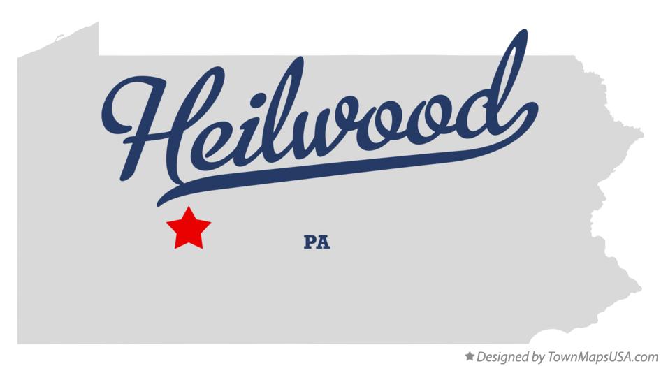 Map of Heilwood Pennsylvania PA