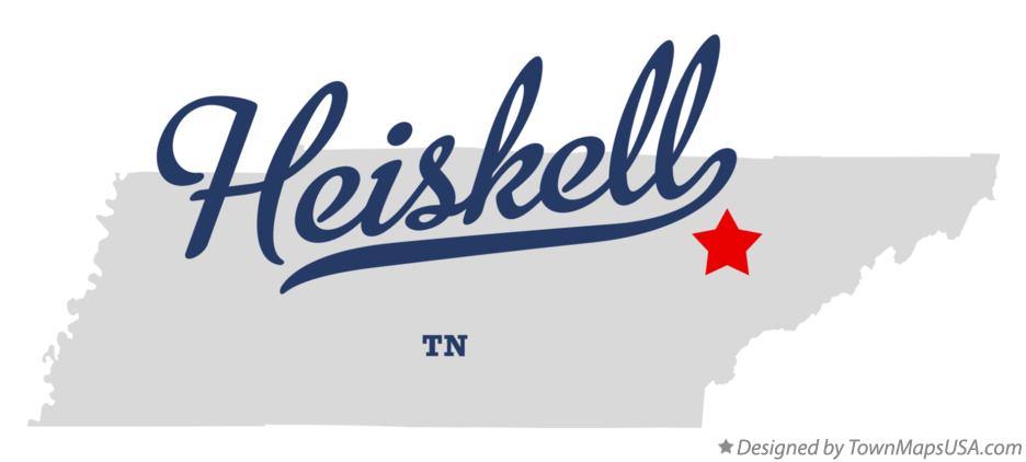 Map of Heiskell Tennessee TN