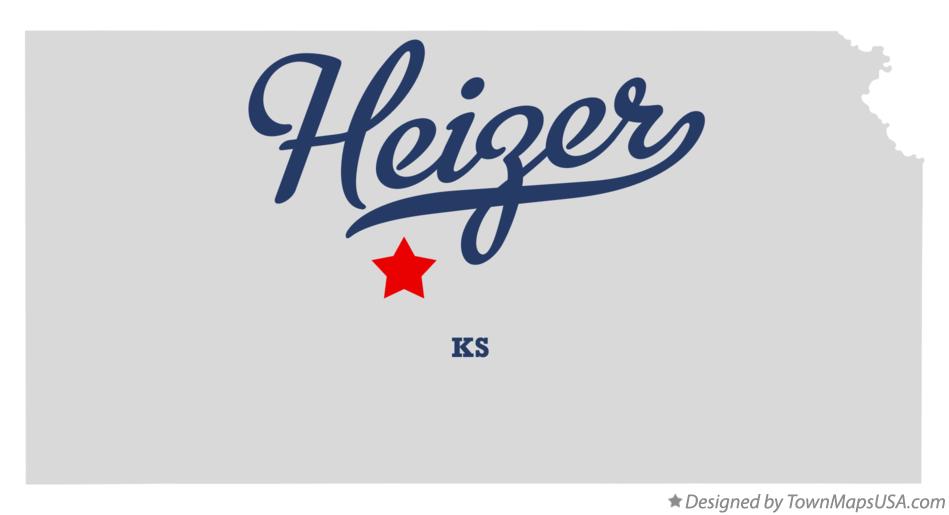 Map of Heizer Kansas KS