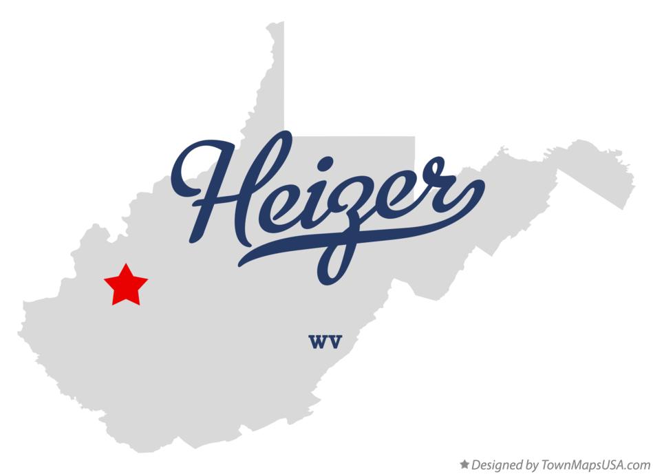 Map of Heizer West Virginia WV