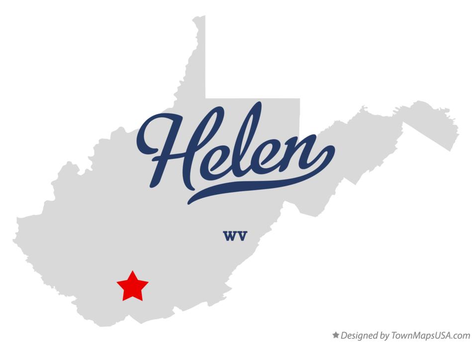 Map of Helen West Virginia WV