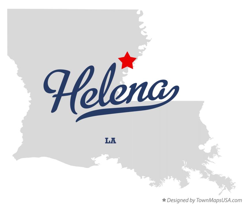 Map of Helena Louisiana LA