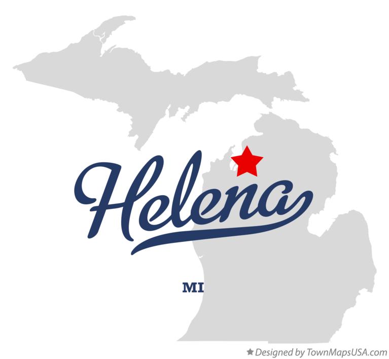 Map of Helena Michigan MI