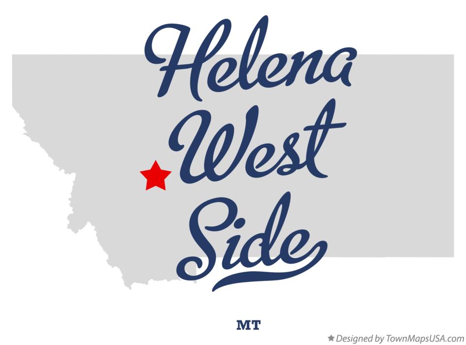 Map of Helena West Side Montana MT